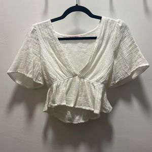 White crop top